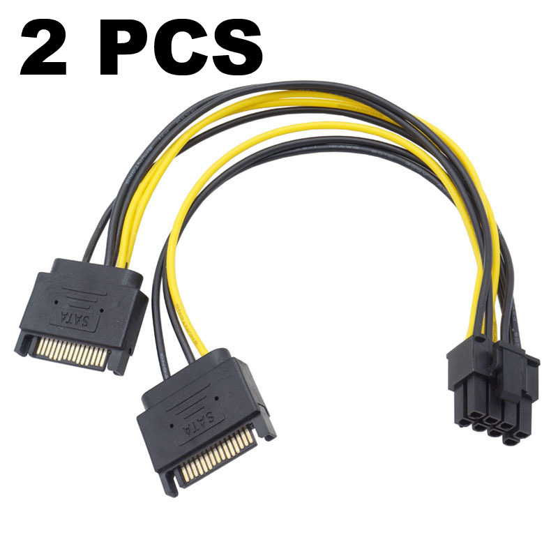 Pcie Extension Cable - 2 Chiếc Kép SATA 15pin Sang