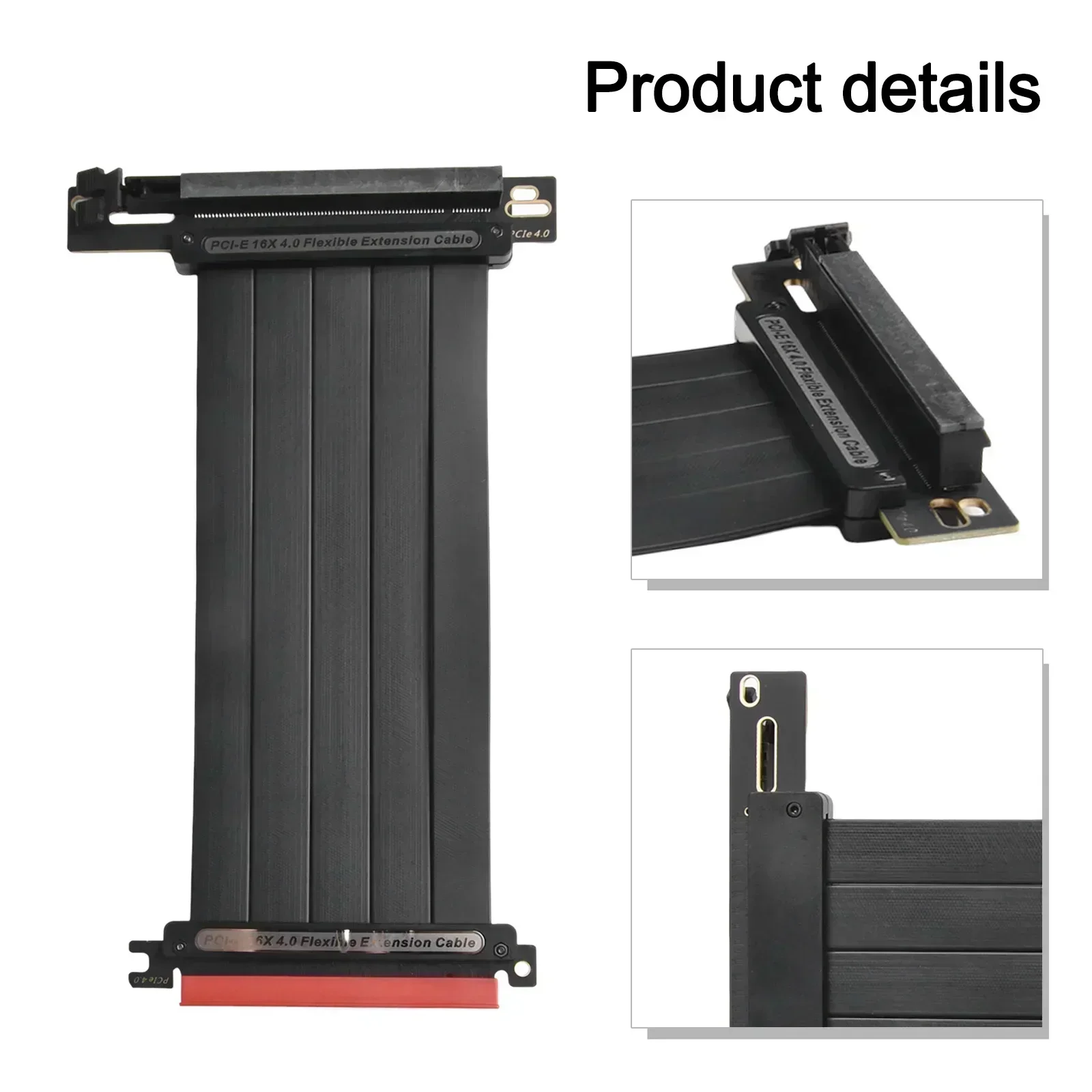 Pcie Extension Cable - TEUCER PCI-E 4.0 X16 Riser Cable
