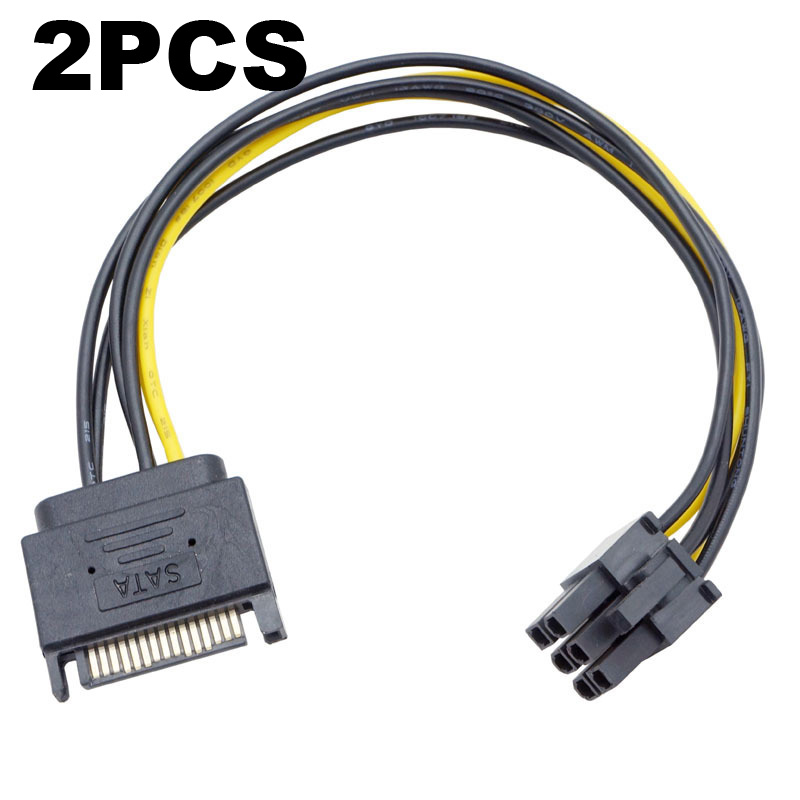 2 Chiếc Kép SATA 15pin Sang 8  - đánh giá và giá Pcie Extension Cable