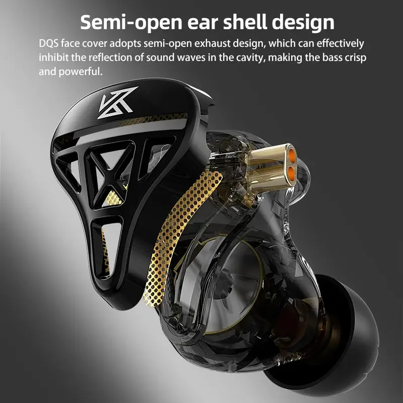 KZ DQS 1DD HiFi IEM Headphones - đánh giá và giá Gaming Set Accessories