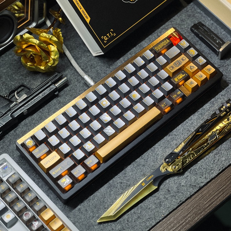 Golden Rose Theme Keycaps Set  - đánh giá và giá Gaming Set Accessories