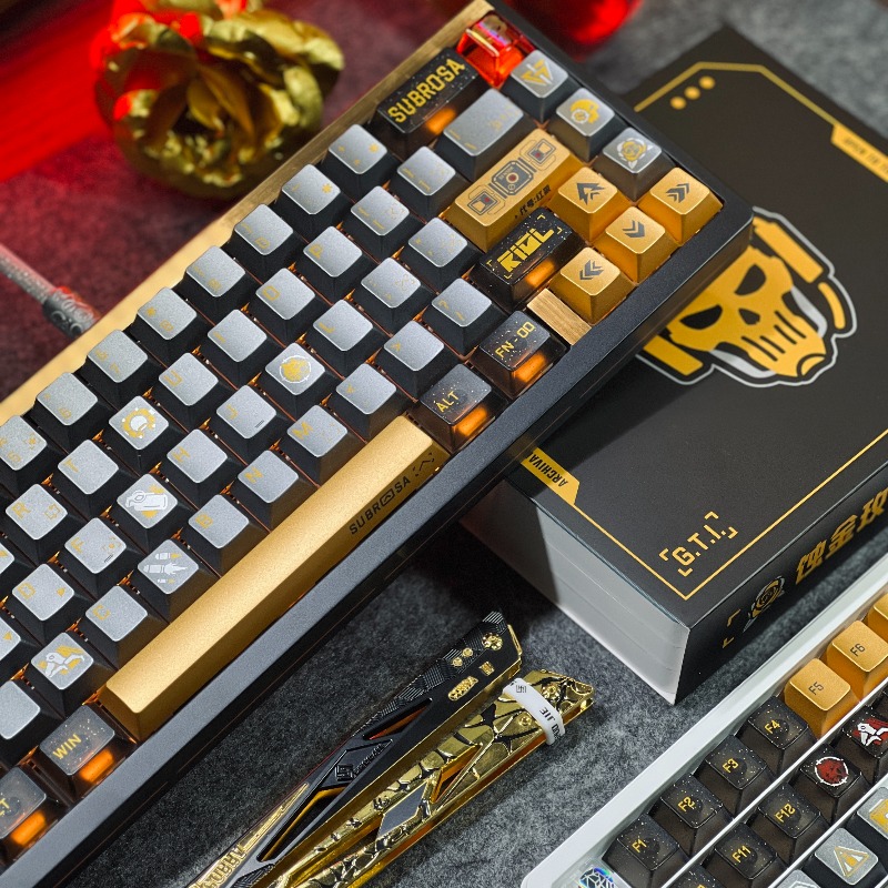 Golden Rose Theme Keycaps Set  - đánh giá và giá Gaming Set Accessories