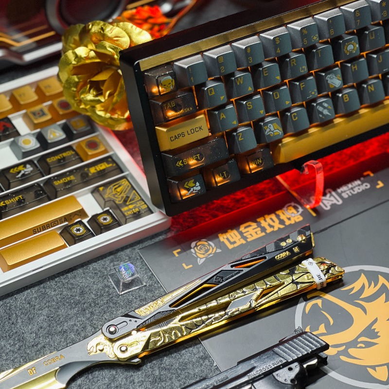 Golden Rose Theme Keycaps Set  - đánh giá và giá Gaming Set Accessories