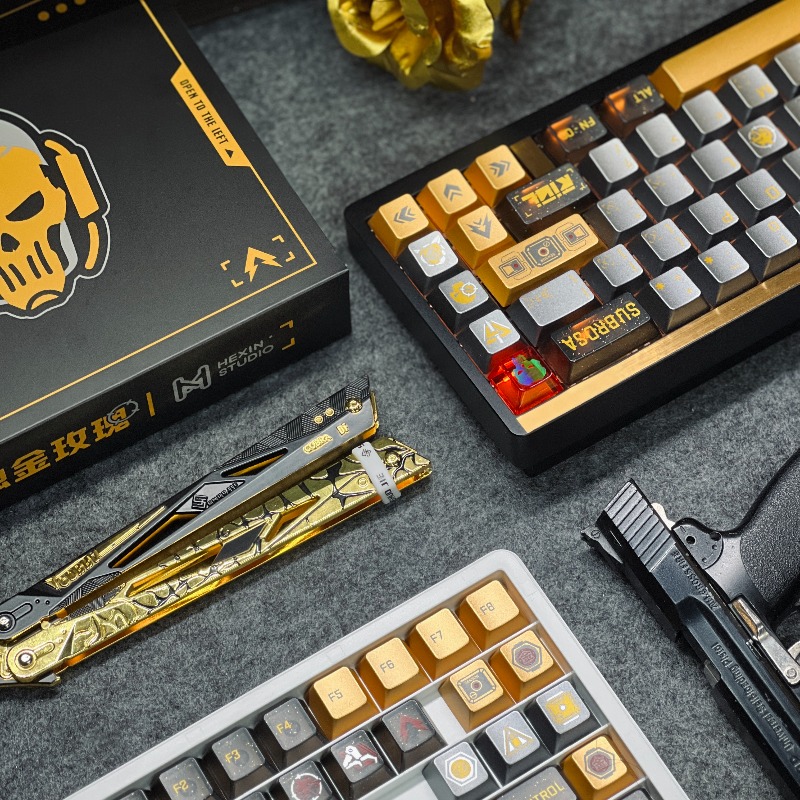 Golden Rose Theme Keycaps Set  - đánh giá và giá Gaming Set Accessories