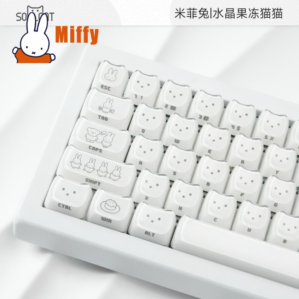 Kawaii Miffy Keycaps Cute Rabb - đánh giá và giá Gaming Accessories Kawaii