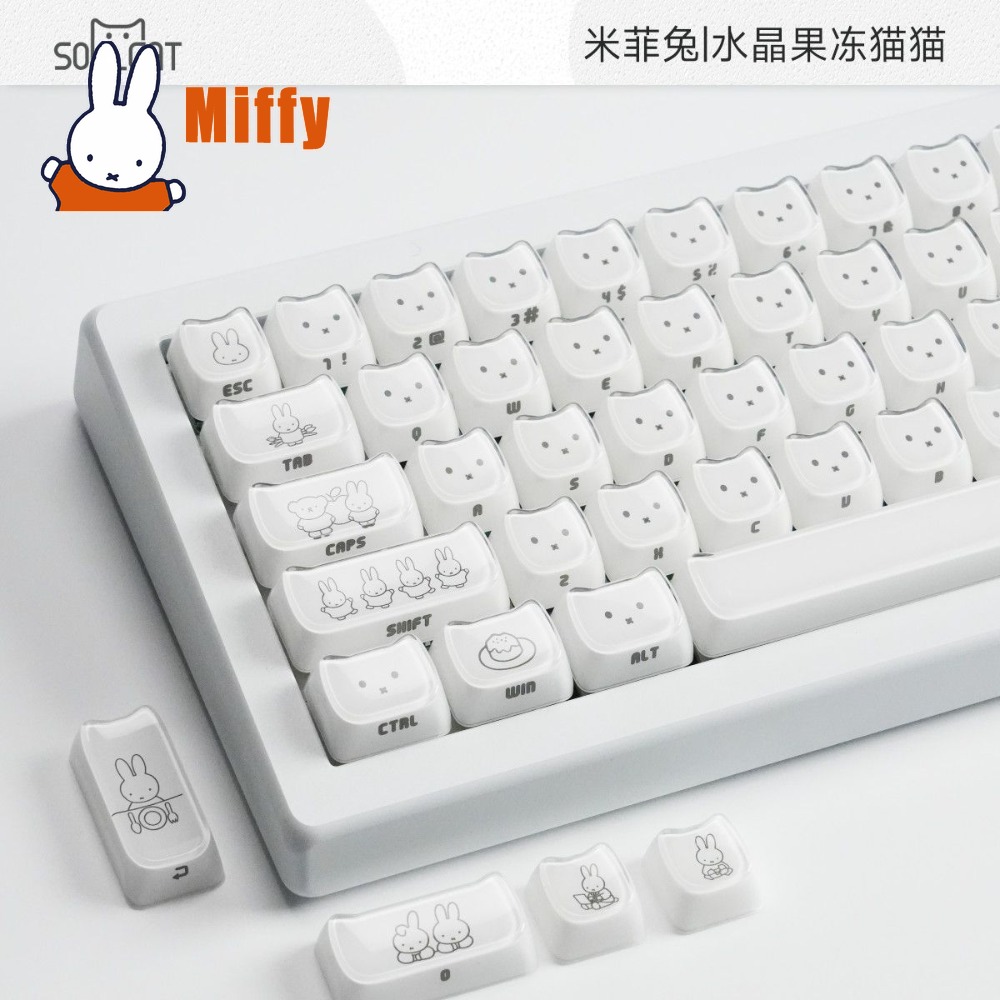 Kawaii Miffy Keycaps Cute Rabb - đánh giá và giá Gaming Accessories Kawaii