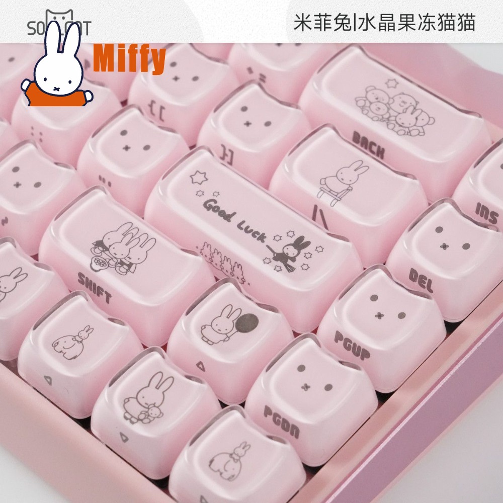 Kawaii Miffy Keycaps Cute Rabb - đánh giá và giá Gaming Accessories Kawaii
