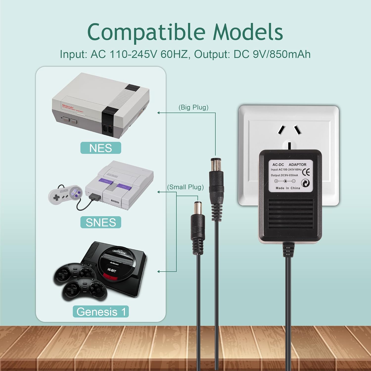 US Plug 3 in 1 AC Power Supply - đánh giá và giá Gaming Accessories Dropshipping