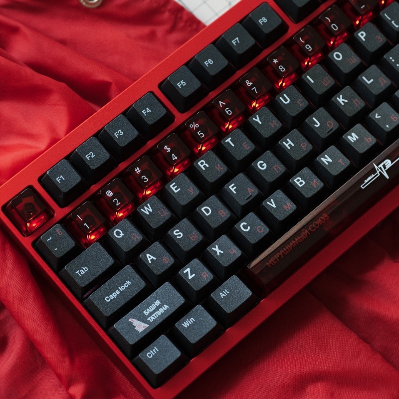 Soviet Black Theme Keycaps Set - đánh giá và giá Gaming Set Accessories